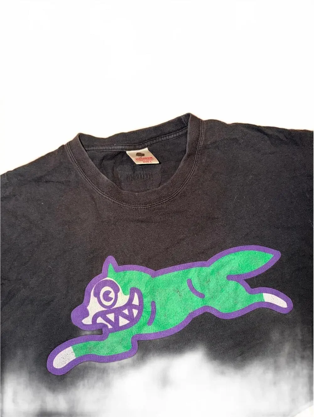 ICECREAM Running Dog T-Shirt Black Green Purple Skate Brand Size L